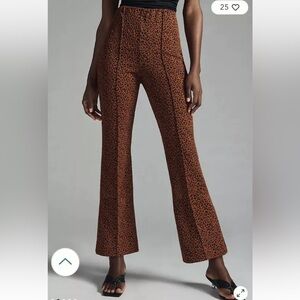 (R4) Industry Republic Clothing Leopard Print Knit Flare Pants, Medium